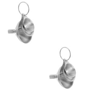 2 Sets Stainless Steel Funnel Set Oils Strainer Essential Oil Funnels for Filling Bottles Olive Filter Wine Accessory Kitchen Gadget Home Supplies Silver Stainless Steel