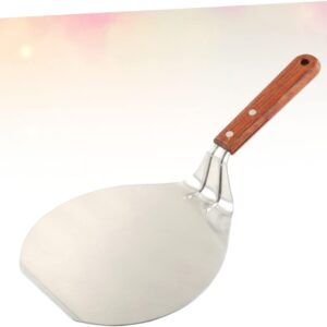 Cabilock 1Pc Stainless Steel Pizza Shovel Spatula Ergonomic Baking Tool for Convenient Kitchen Gadget for Home Restaurant and Hotel Use Silver Finish