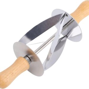 Easy to Pastry Roller, Croissant Cutter, for Kitchen, Stainless Steel Croissant Roller Cutter, Roller Slices Perfect Shaped Pastry Dough for Homemade Croissants in Minutes