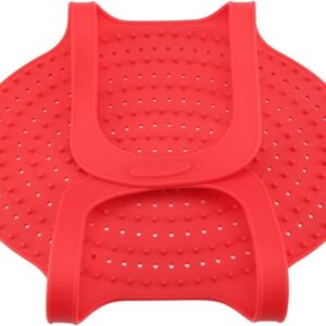 Shipenophy Turkey Lifter Food Grade Silicone Reusable Turkey Lifter Non Stick Chicken Turkey Meat Lifter Mat Baking Pan Kitchen Tool for Roasting Ham LiftingTurkey(Red)