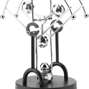 Electronic Shake Wiggle Device Perpetual Motion Machine, Desktop Non Stop Perpetual Motion Simulator,Swinging Kinetic Art Craft Ornament for Office Home (B102)