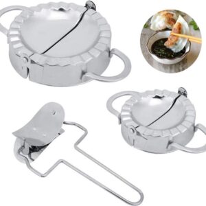 Fdit 3 Pieces Stainless Steel Manual Dumplings Dumpling Wrapper Making Dumpling Cutter Press Home Cooking Kitchen Utensils Gadgets