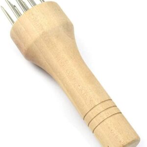 Stainless Steel Meat Tenderizer Mallet Wood Handle Meat Blades Needle Food Processing Gadget Beef Pork Kitchen Accessories