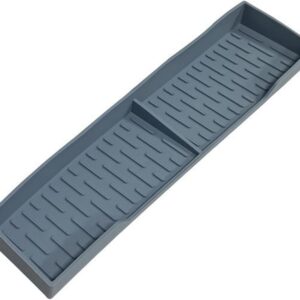 Silicone Magnetic Stove Top Shelf Organizer, Grey, 38 cm (L) x 1 cm (W) x 3 cm (H), Modern, Kitchen, Cooking, Spices, Cookware