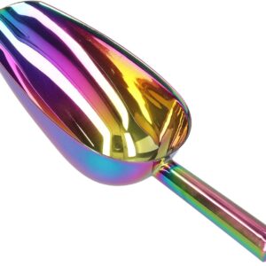 Ice Scoop Stainless Steel Ice Shovel, Food Shovel Ice Shovel Flour Scoop Kitchen Gadgets Accessories for Home, 7.2 8.5oz, Colorful (4)