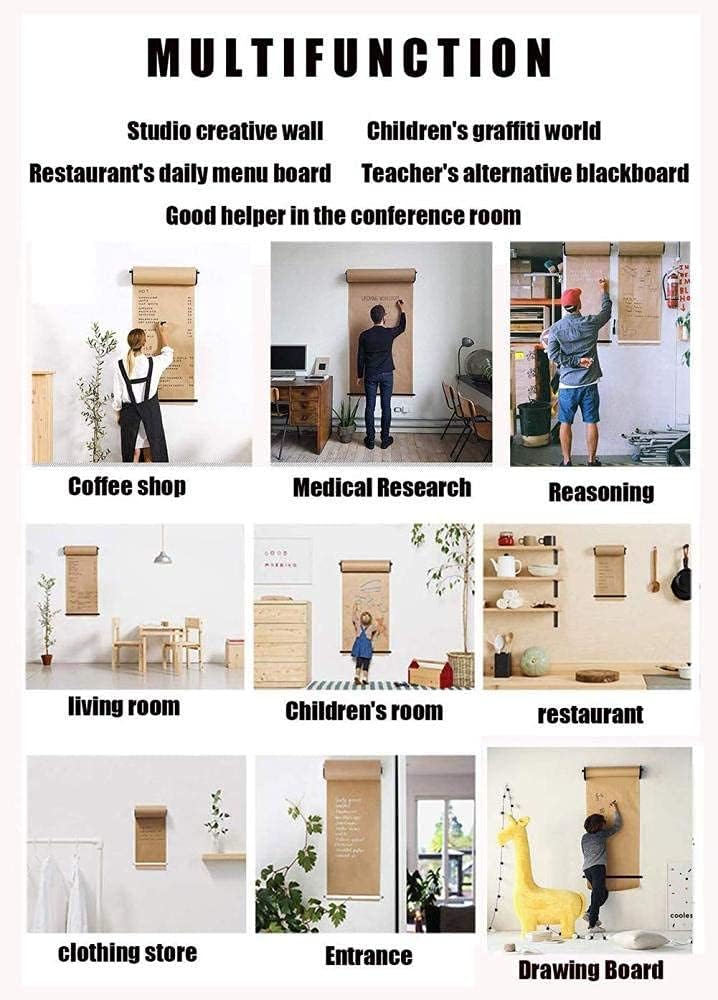 XBSXP Gadgets Wall Mounted Kraft Paper Roll Holder Paper Dispenser for Office Home and Coffee Shop,62.5cm - Image 3