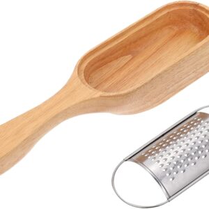 Mikinona 1Pc Sturdy Kitchen Grater Tool Multi Purpose Food Grater for Cheese Vegetables Fruits Portable Grating Gadget for Home Restaurant Hotel Use Khaki