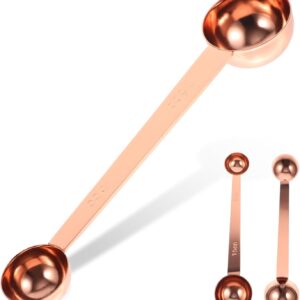 Ciieeo Double-headed Stainless Steel Measuring Scoop Scale Coffee Tea Cup Scoop Kitchen Gadget for Home Cafe