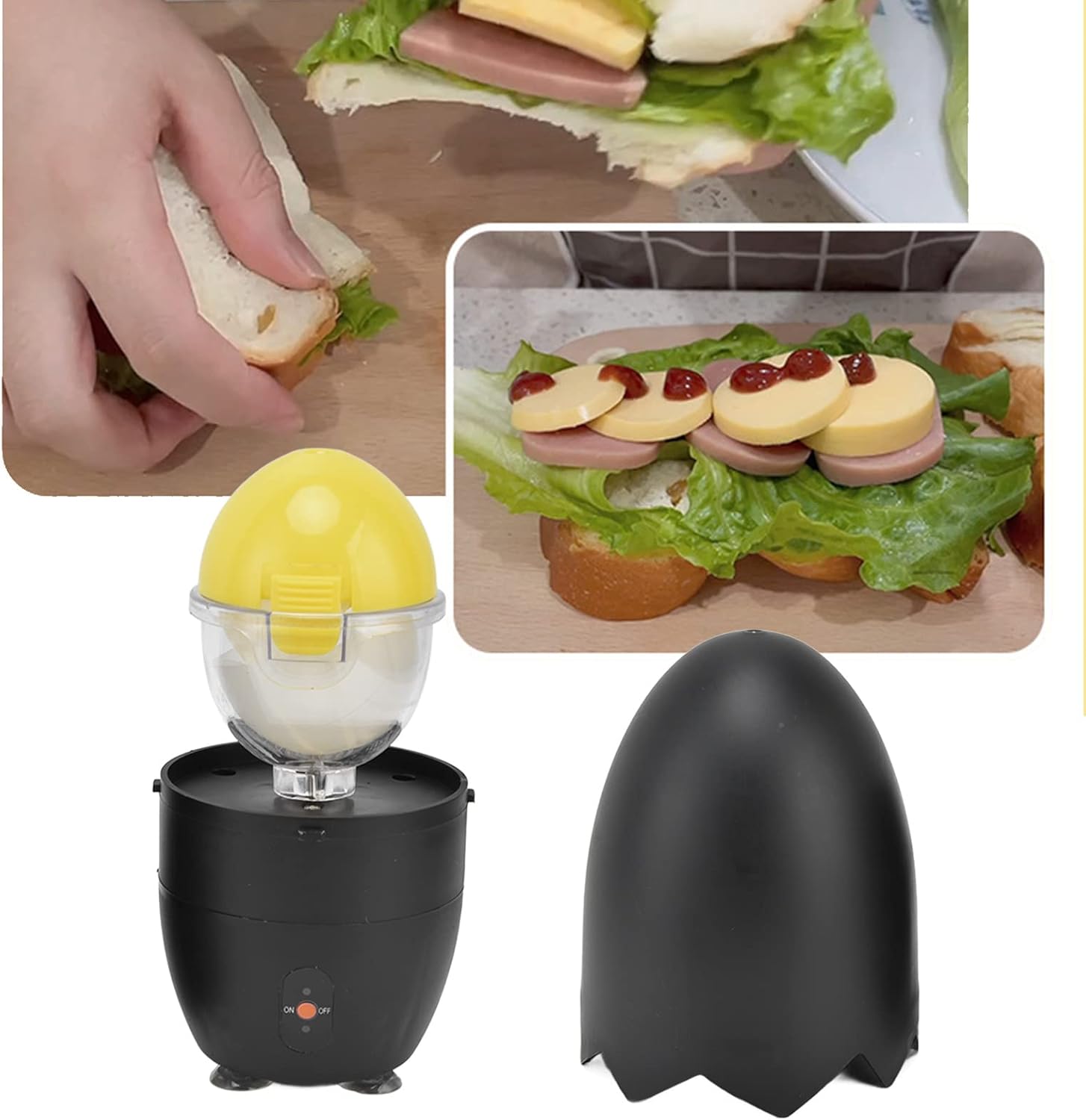 GLOGLOW Electric Egg Yolk Mixer, Portable Golden Egg Maker Egg Spinner Scrambler Kitchen Gadget for Mixing Eggs Hard Boiled Eggs - Image 3