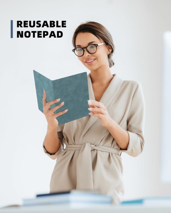 Portable Small White Board Dry Erase Board, Reusable 9.5 * 6.6in Notebook Memo, Office Home Supplies Desk Accessories MH760 (Orange) - Image 6