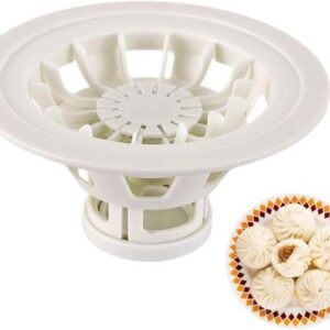 Generic Baozi Maker Machine, 7.1"" Manual Bao Buns Machine, Dumpling Momo Maker Mold, Homemade Chinese Steamed Buns Making Accessories, White, Refer to description, XV2KRV23Z05VJTV5845U