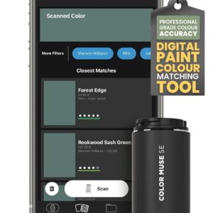 Color Muse SE Colorimeter, Paint Color Matching Tool, Portable Digital Color Values, Reader, Sensor, Identify Closest Matching Paint and Scanner Device for Painters, Designers