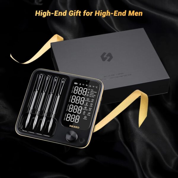 Wireless Meat Thermometer with 4 Probes, Inkbird Wifi BluetoothThermometer Digital Wireless for Rotisserie Grill Oven,Unlimited Range Dishwasher Waterproof Bluetooth Meat Thermometer for iOS & Android - Image 7
