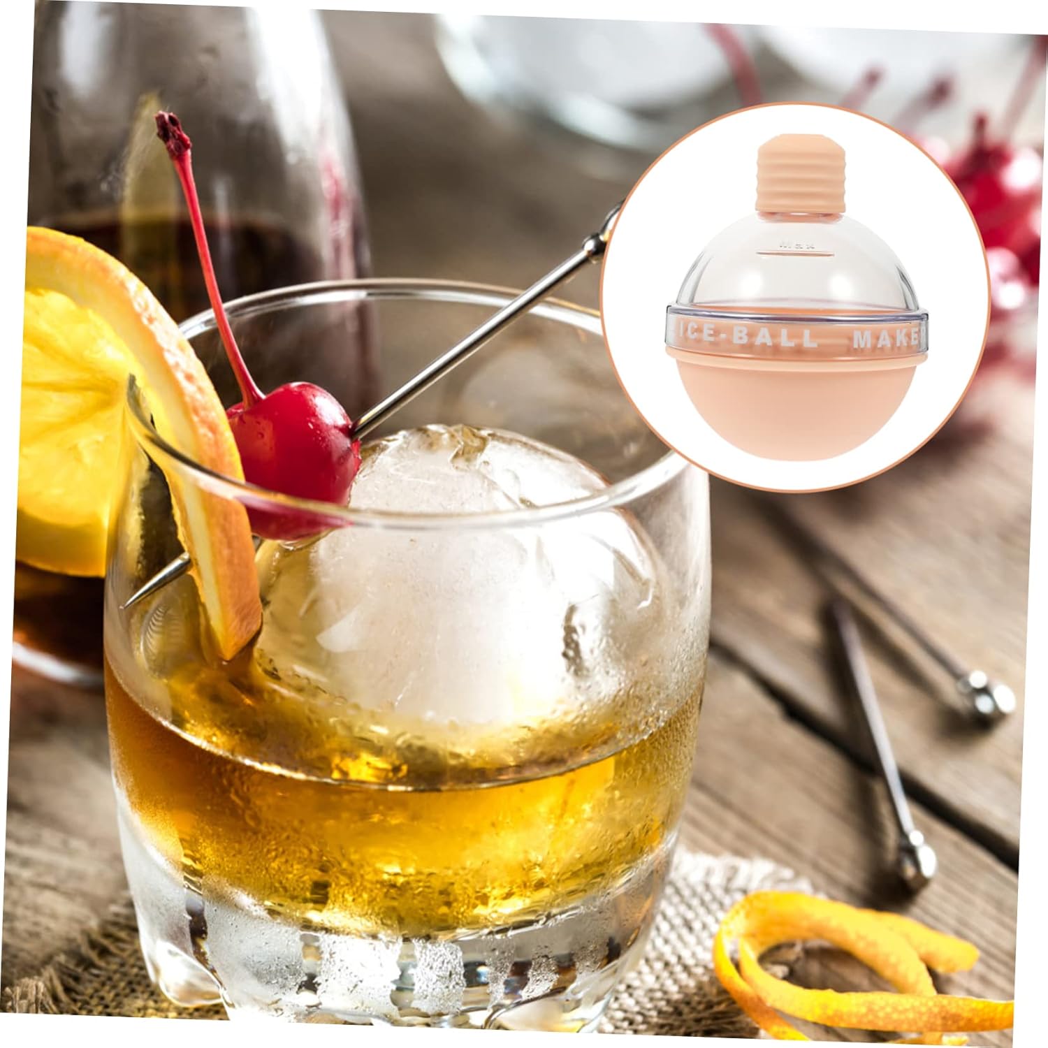 LIFKOME Whiskey Ice Mold Ice Ball Maker Gadget for Home Use Housewarming Present and Design - Image 9