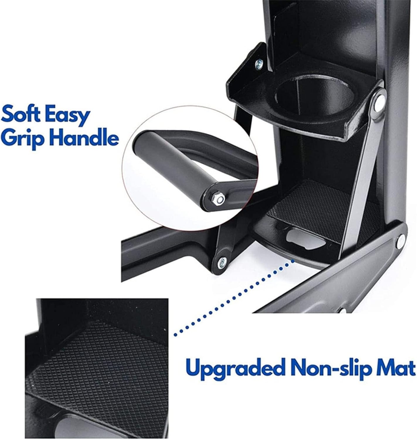 Strong Tin Can Press Smasher,Heavy-Duty Wall-Mounted Smasher,Foot-Operated Can Press,for Recycling, Gadgets for Home,for Recycling Beer Drinks Cans(Black) - Image 3