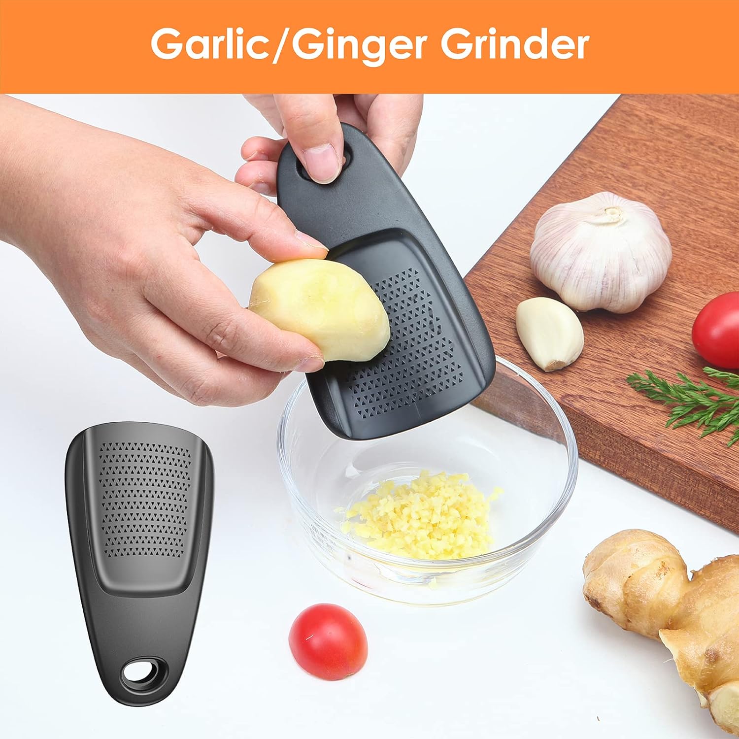 Kitchen Unique Gadgets Set 6 Pieces, Space Saving, Cheese Grater, Bottle Opener, Fruit Vegetable Peeler, Pizza Cutter, Garlic Ginger Grinder, Herb Stripper Gift Set - Image 6