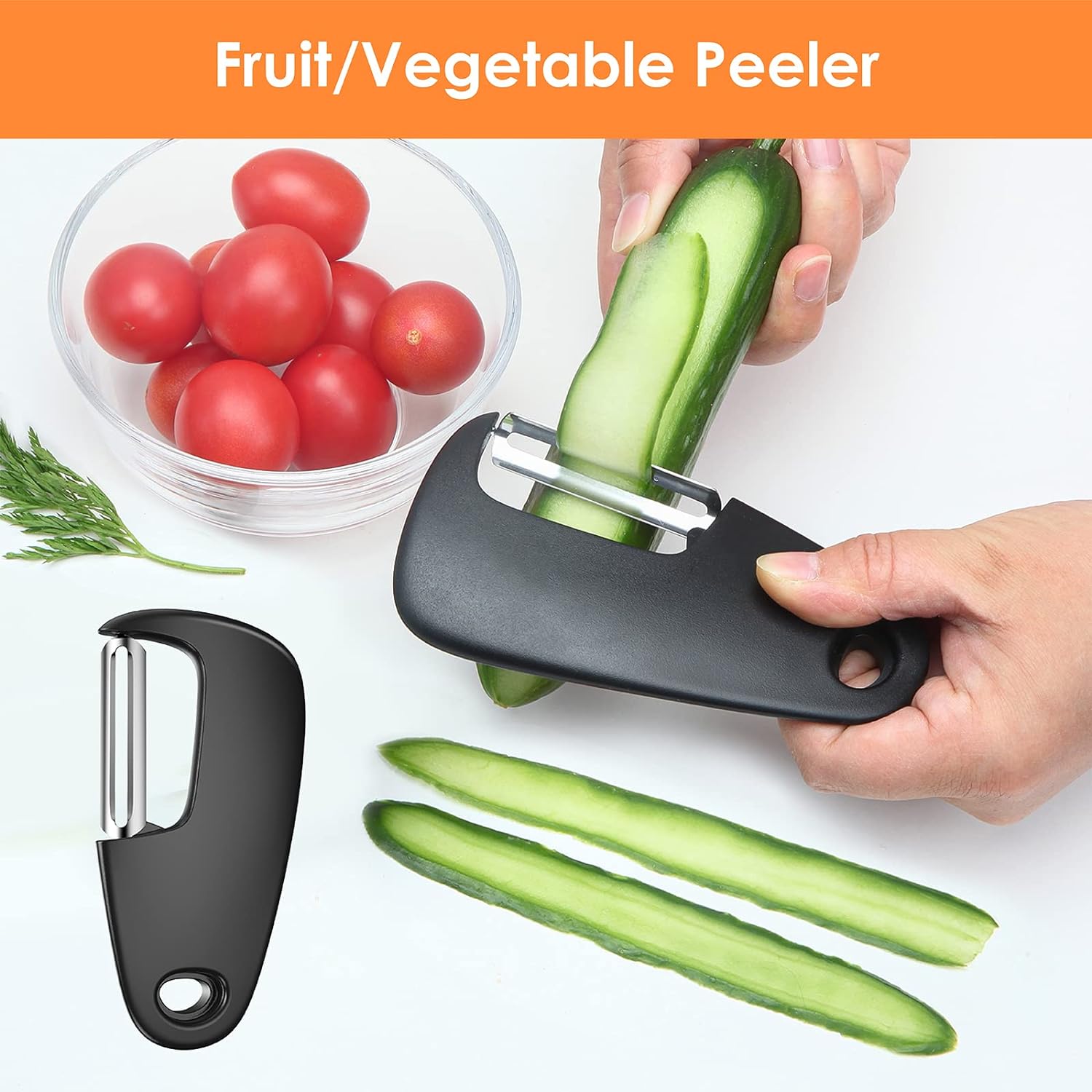 Kitchen Unique Gadgets Set 6 Pieces, Space Saving, Cheese Grater, Bottle Opener, Fruit Vegetable Peeler, Pizza Cutter, Garlic Ginger Grinder, Herb Stripper Gift Set - Image 5