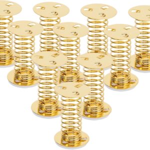 KONTONTY 10Pcs Spring Base for Shaking Head Dolls Self Adhesive Spiral Wobble Desk Gadgets for Home Decoration and Creative Crafting Golden Color
