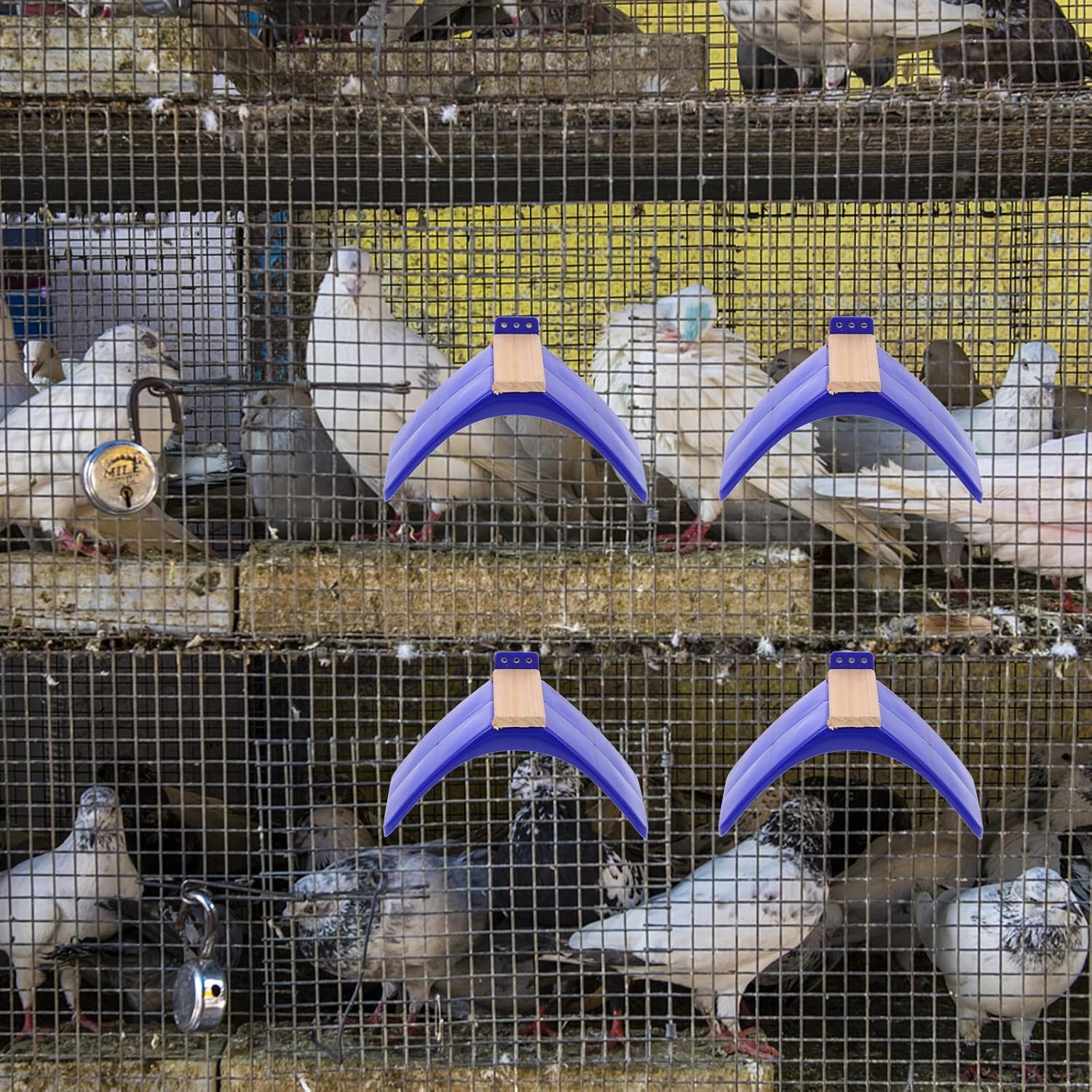 Mipcase Household Items Household Gadgets Home Stuff 12 pcs Dove Rest Pigeons Rest Stand Bird Dwelling Stand Plastic Bird Rest Frame Stand Lightweight Pigeons Household Gadgets Home Stuff Home Goods - Image 7