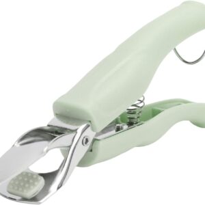 Oven Rack Puller Bowl Gripper Stainless Steel Antiscald Antislip Clip Hot Plate Clamp Kitchen Gadget for Home Kitchens Restaurants Cafes (304 silicone bowl clamp: green (no logo))