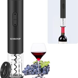 Electric Wine Opener, Automatic Corkscrew with Foil Cutter, Cool Home Kitchen Gadget, Wine Accessory for Wine Lovers, House Warming Gift, Party Bar