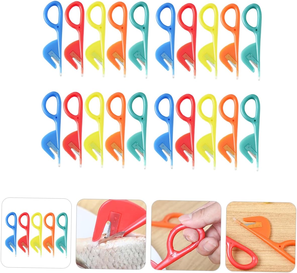 STOBAZA 1 Set 20pcs Kitchen Opener Chicken Cutter Shucking Poultry Intestine Opening Tools Intestine Openers Kitchen Gadget Intestine Knives for Home Stainless Steel - Image 4