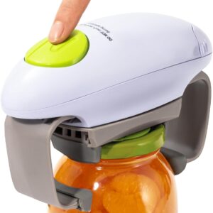 Electric Jar Opener, One Touch Automatic Jar Opener with High Power Torque, Hand Free Bottle Jar Lid Openers for Women, Seniors, Arthritis Hands, Weak Hands and Chef, Best Kitchen Gadget for Home Use