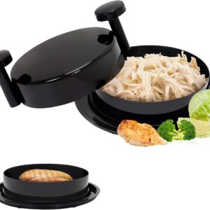 Chicken Shredder Tool Twist, Meat Shredder with Ergonomic Handle, Easy Cleaning, Anti-Slip, Dishwasher Safe - Black