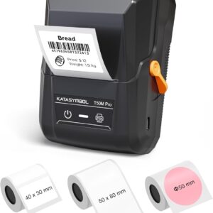 SUPVAN T50M Pro Bluetooth Label Maker Machine with 3 Tapes, Wide Waterproof Label, Versatile App with 40 Fonts and 450+ Icons, Inkless Labeler for Home, Kitchen, School, Office Organization, Black