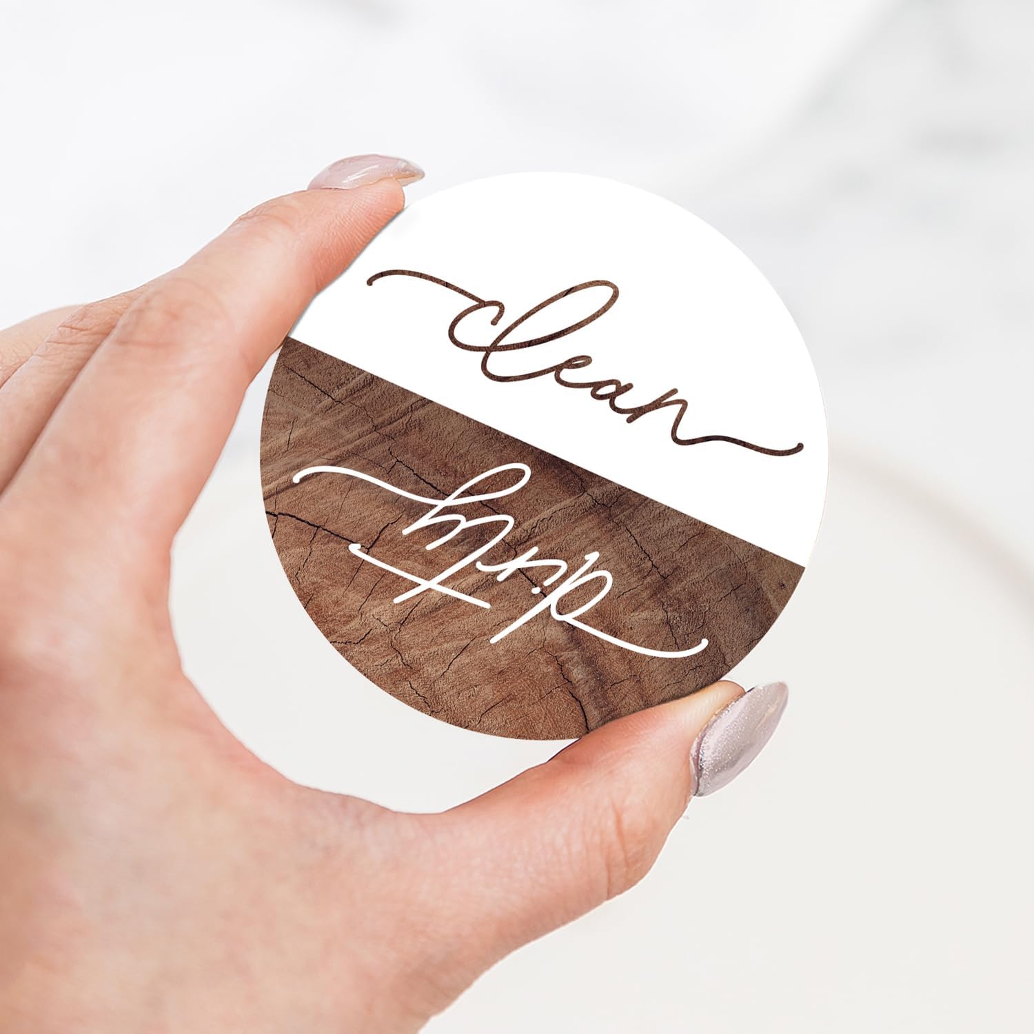 ThreeKin Clean/Dirty Magnet for Dishwasher, Kitchen Gadget Gift, Easy-to-Read Strong Magnetic Indicator Sign for Home Decor and Organization - Image 2