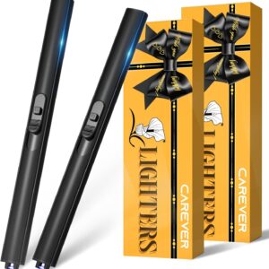 Candle Lighter Stocking Stuffers for Women Men: 2Pack Electric Plasma Arc USB Rechargeable Lighters for Grill Home Kitchen BBQ Camping Cool Gadget Christmas Birthday Gifts for Her Mom Women Men Adults
