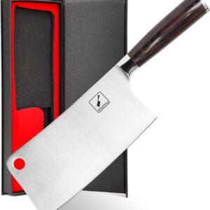imarku Cleaver Knife 7 Inch Meat Cleaver - SUS440A Japan High Carbon Stainless Steel Butcher Knife with Ergonomic Handle, Ultra Sharp Knife, Kitchen Gadgets for Home/Restaurant, Mothers Day Gifts
