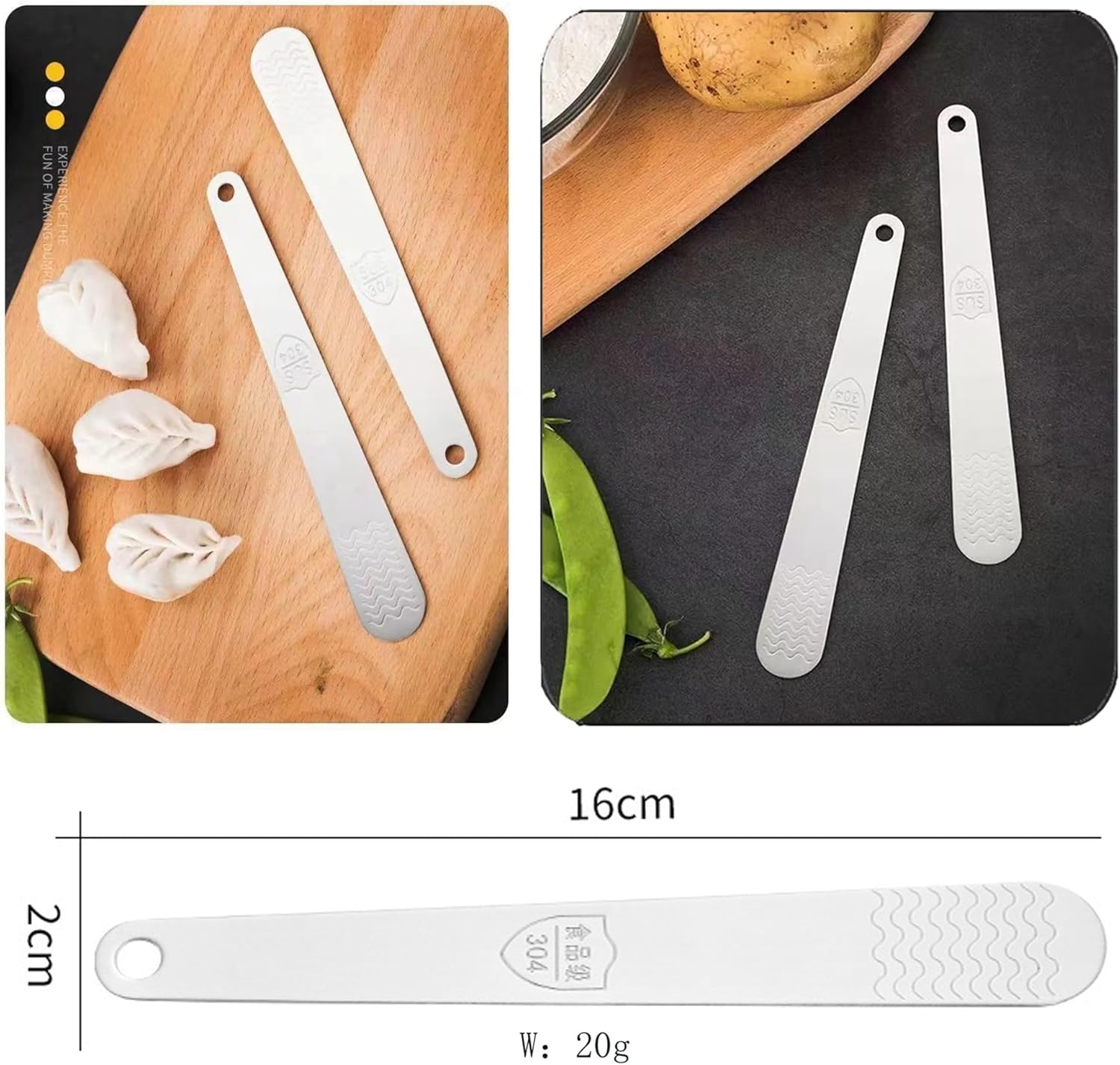 Stainless Steel Dumpling Stuffing Spoon, Food-Grade 304 Stainless Steel Filling Mixing Spoon, Ideal for Dumpling, Wonton, Ravioli Filling & More, Kitchen Gadgets for Home and Restaurant (5 PCS) - Image 8