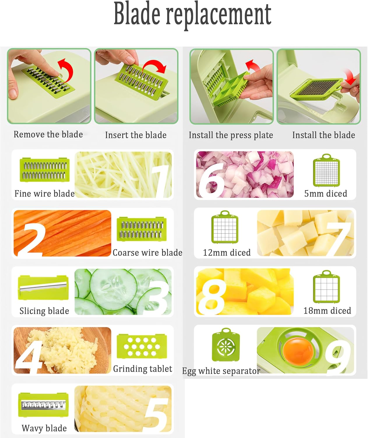 Vegetable Chopper,Onion Chopper, 17 in 1 Professional Mandoline Slicer for Kitchen,Multifunctional Food Chopper,Cheese Grater,Veggie Chopper with Container - Kitchen Gadgets - Home Essentials - Image 3