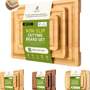 Bamboo Cutting Board Set Non Slip Feet Over Sink Kitchen Gadgets Seller 2024 First Apartment Essentials New Home Must Haves Things Stuff Accessories House Warming Decor Housewarming Hostess Host Gifts
